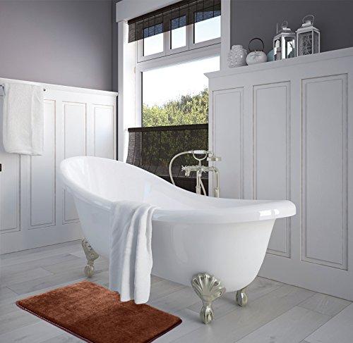 Clara Clark Memory Foam Bath Mat, Ultra Soft Non Slip and Absorbent Bathroom Rug. – Gray, Set of 3 - Small/Large/Contour