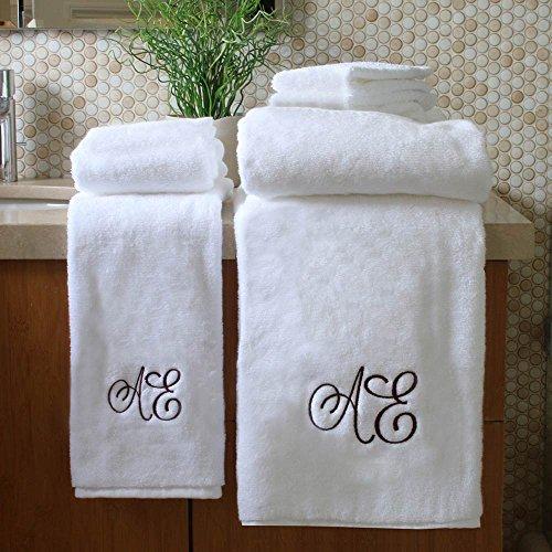 Bath Linens for Home, Office, and Gifts. Hotel Collection 100% USA Made Organic Cotton 2-Piece Wash Cloth Set - White - 13"X13" Super Absorbent