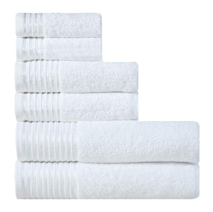 600 GSM Ultra Soft 100% Combed Cotton 6-piece Towel Set (Charcoal Black): 2 Bath towels, 2 Hand towels, 2 Washcloths, Long-staple Cotton, Spa Hotel Quality, Super Absorbent, Machine Washable