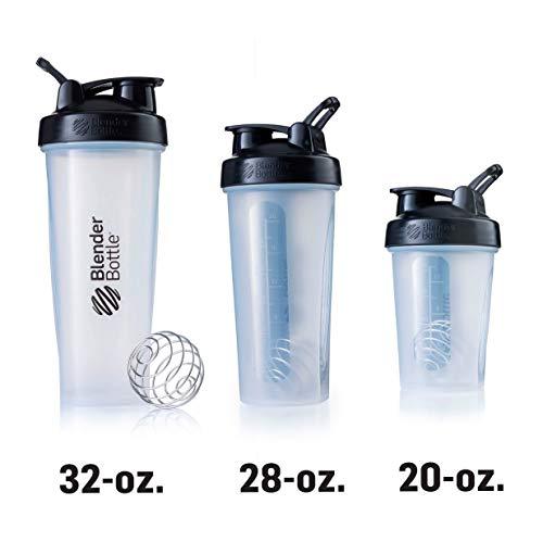 BlenderBottle Classic Loop Top Shaker Bottle, 20-Ounce, Full Color Black