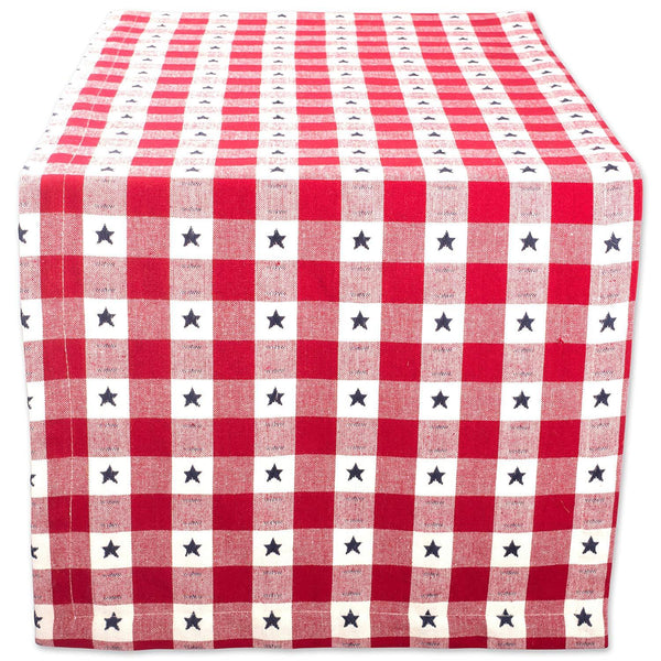 DII 14x74" Jute/Burlap Table Runner, 4th of July - Perfect for Independence Day, July 4th Party, Summer BBQ and Outdoor Picnics