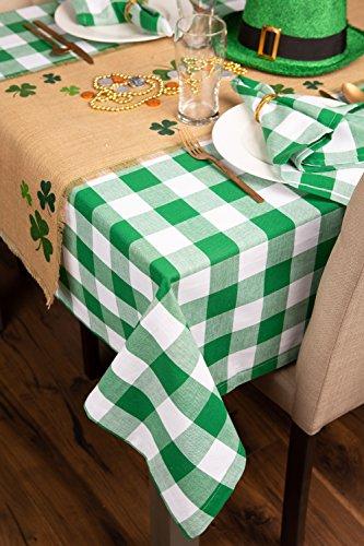 DII Cotton Buffalo Check Table Runner for Family Dinners or Gatherings, Indoor or Outdoor Parties, & Everyday Use (14x72",  Seats 4-6 People), Black & White