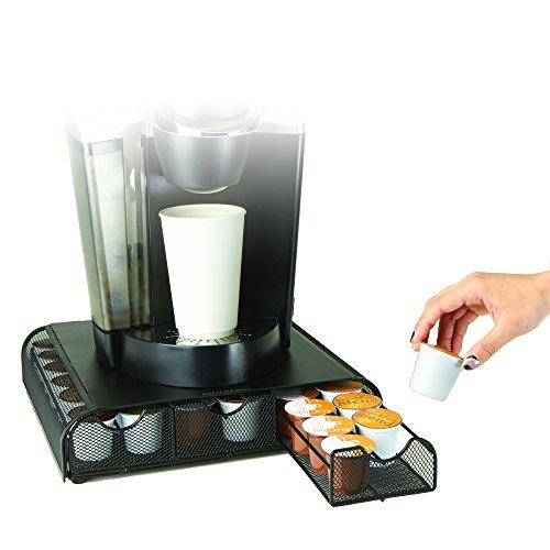 Mind Reader 'Anchor' Triple Drawer K-Cup Dolce Gusto, CBTL, Verismo Single Serve Coffee Pod Holder, Black