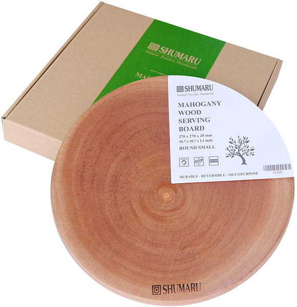 Medium-Large Single Piece Mahogany Wood Cutting Board 15.7 x 11 x 1.1