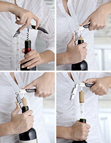 Professional Waiter’s Corkscrew by HiCoup - Rosewood Handle All-in-one Corkscrew, Bottle Opener and Foil Cutter, Used By Sommeliers, Waiters and Bartenders Around The World