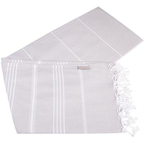 Turkish Bath and Beach Towel Set of 4 Variety Colors Classic Peshtemal 100% Cotton Oversized 39 X 70 Stylish Bath Beach Spa and Pool Towels