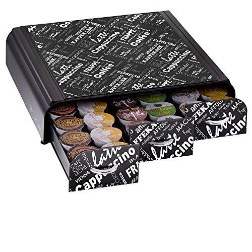 Mind Reader 'Anchor' Triple Drawer K-Cup Dolce Gusto, CBTL, Verismo Single Serve Coffee Pod Holder, Black