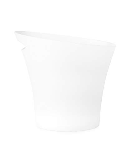 Umbra Skinny Sleek & Stylish Bathroom Trash, Small Garbage Can Wastebasket for Narrow Spaces at Home or Office, 2 Gallon Capacity, Metallic White