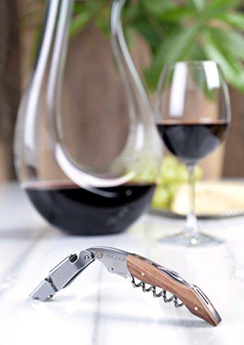 Professional Waiter’s Corkscrew by HiCoup - Rosewood Handle All-in-one Corkscrew, Bottle Opener and Foil Cutter, Used By Sommeliers, Waiters and Bartenders Around The World