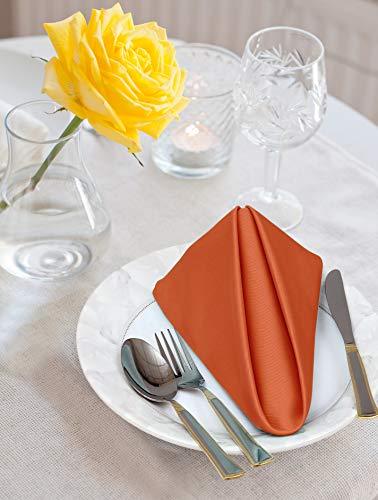 Utopia Kitchen Cloth Napkins (18 inches x 18 inches) - 12 Pack Soft and Comfortable Cotton Dinner Napkins