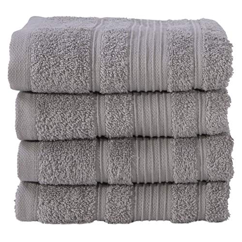 Qute Home Towels 100% Turkish Cotton Gray Bath Towels Set | Super Soft Highly Absorbent | Spa & Hotel Towels Quality Quick Dry Grey Towel Sets for Bathroom, Shower Towel, Gym –(Bath Towel - Set of 2)