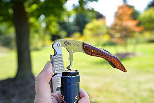 Professional Waiter’s Corkscrew by HiCoup - Rosewood Handle All-in-one Corkscrew, Bottle Opener and Foil Cutter, Used By Sommeliers, Waiters and Bartenders Around The World