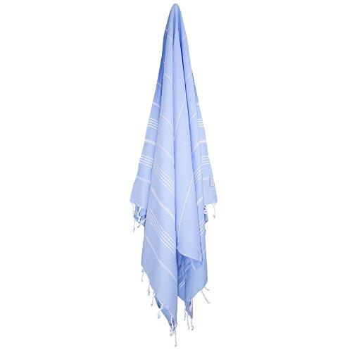 Turkish Bath and Beach Towel Set of 4 Variety Colors Classic Peshtemal 100% Cotton Oversized 39 X 70 Stylish Bath Beach Spa and Pool Towels