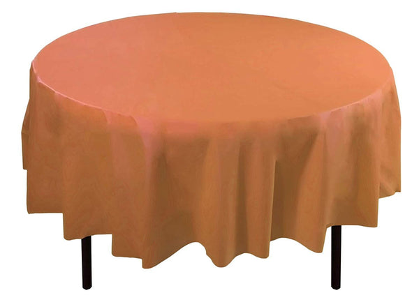 Exquisite 12-Pack Premium Plastic Tablecloth 54 Inch. x 108 Inch. Rectangle Table Cover-White