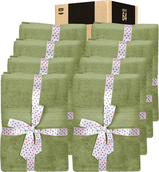 Utopia Towels 8 Piece Towel Set, 700 GSM, 2 Bath Towels, 2 Hand Towels and 4 Washcloths, Dark Grey