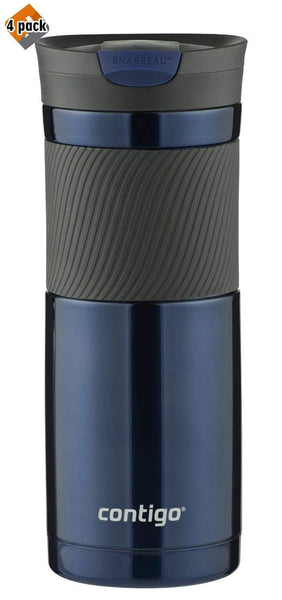 Contigo Stainless Steel Travel Mug | Vacuum-Insulated Coffee Mug | SNAPSEAL Byron Travel Mug, 24oz, Matte Black